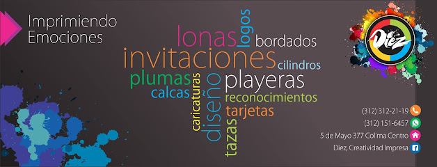 Diez Creatividad Impresa: Serigrafía, Diseño Gráfico, Uniformes, Reconocimientos, Lonas, Colima en Colima