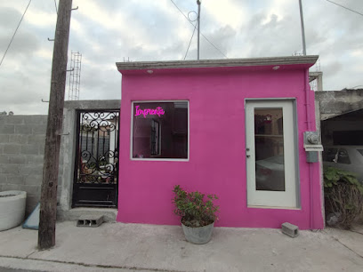 Estampita Rosa en Matamoros