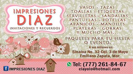 Impresiones Diaz en Emiliano Zapata