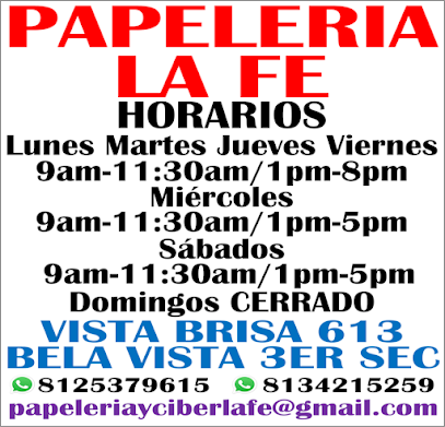 Papelería e Impresiones La Fe en Cadereyta Jiménez